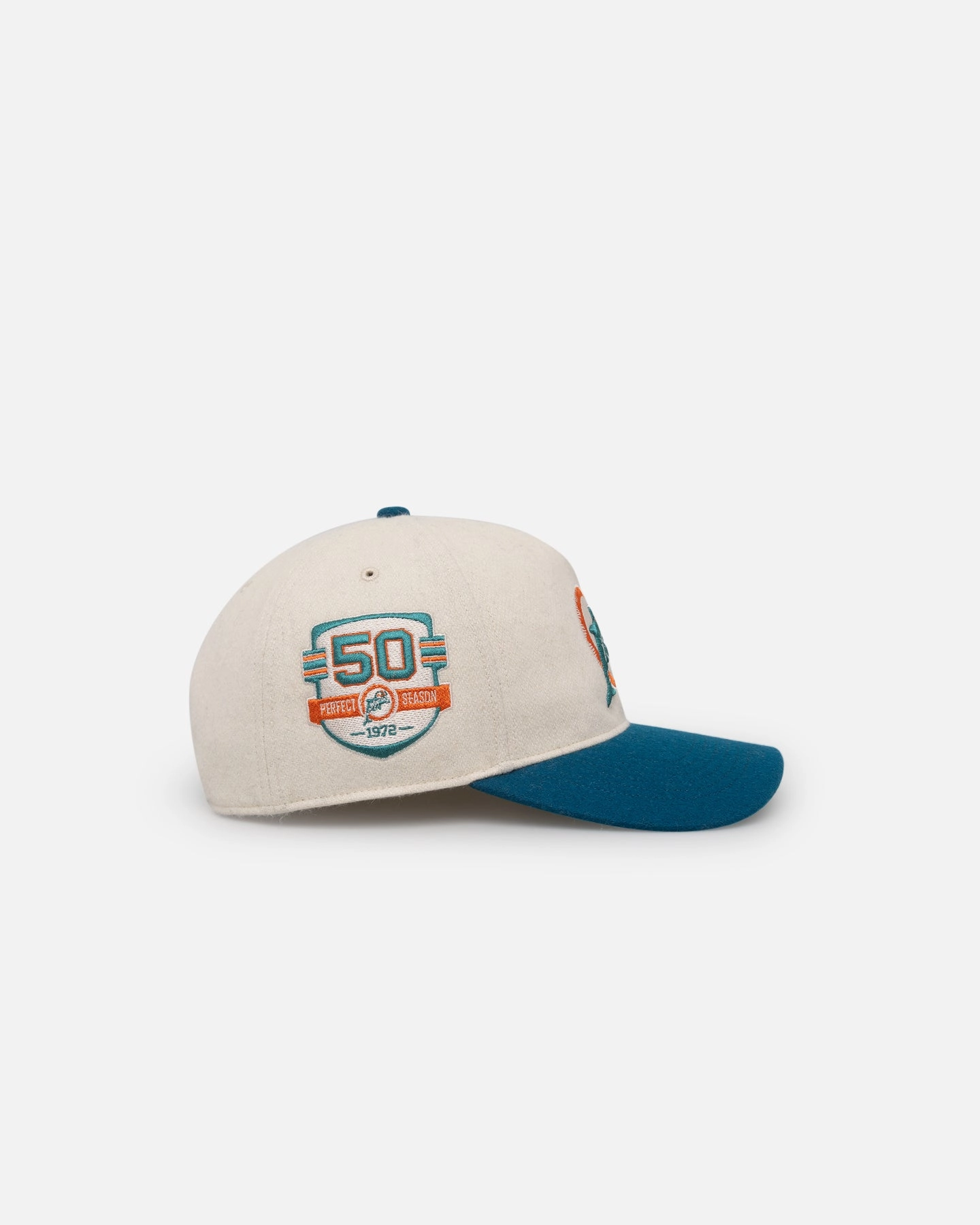 47 Brand Miami Dolphins Legacy Wooly Sure Shot Snapback Natural/Neptune