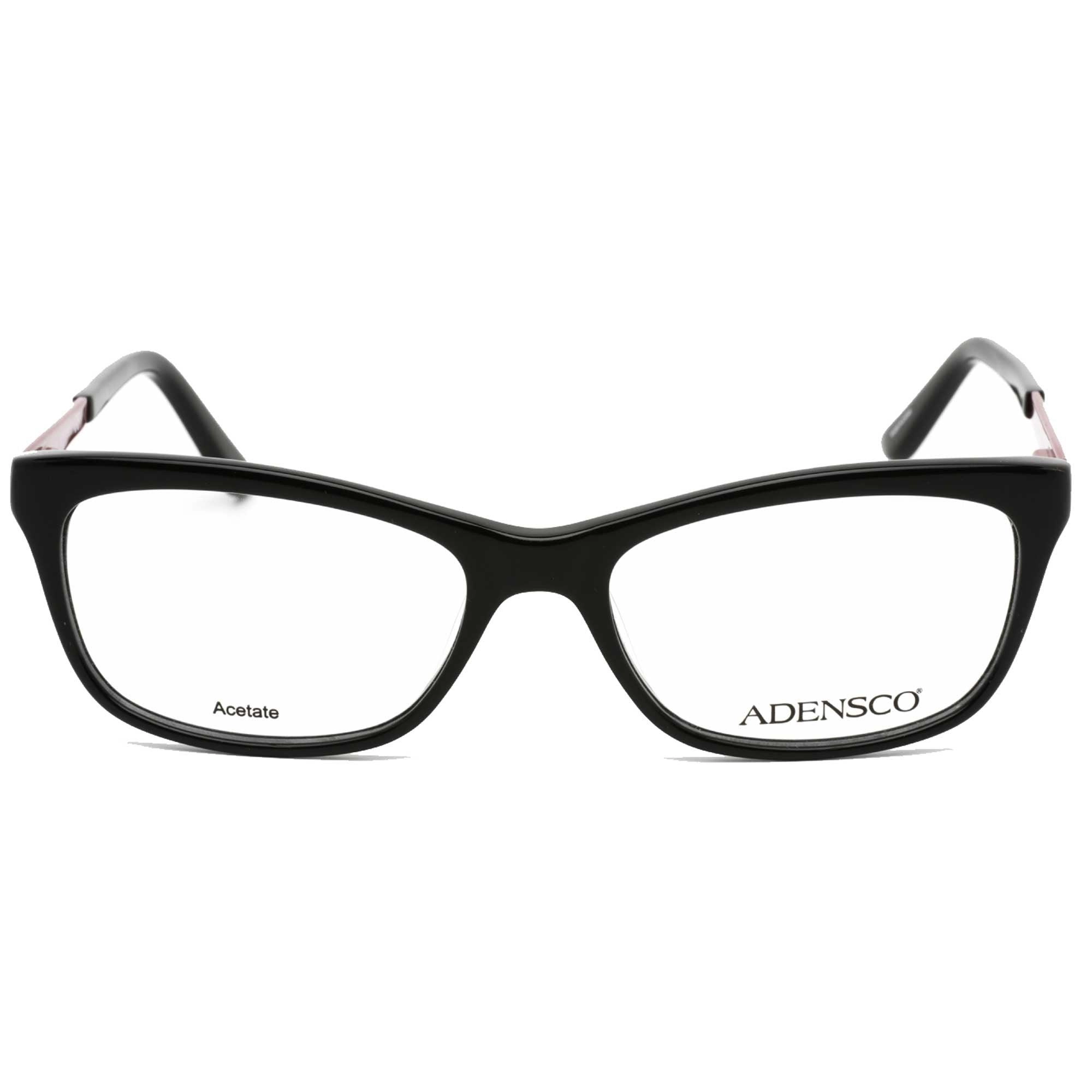 Adensco Women's Eyeglasses - Black Frame Fixed Nose Pads Clear Lens | Ad 215 0807 00