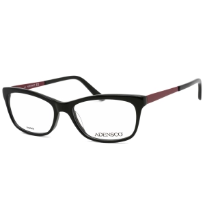 Adensco Women's Eyeglasses - Black Frame Fixed Nose Pads Clear Lens | Ad 215 0807 00