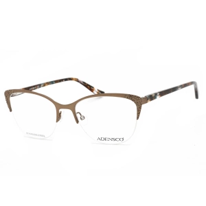 Adensco Women's Eyeglasses - Matte Brown Cat Eye Metal Half Rim | AD 241 04IN 00
