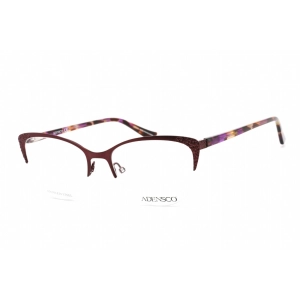 Adensco Women's Eyeglasses - Matte Plum Stainless Steel Cat Eye Frame | AD 241 0U7I 00