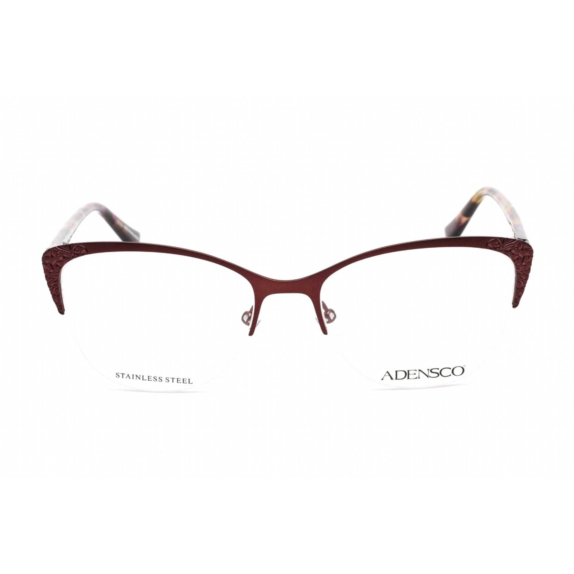 Adensco Women's Eyeglasses - Matte Plum Stainless Steel Cat Eye Frame | AD 241 0U7I 00