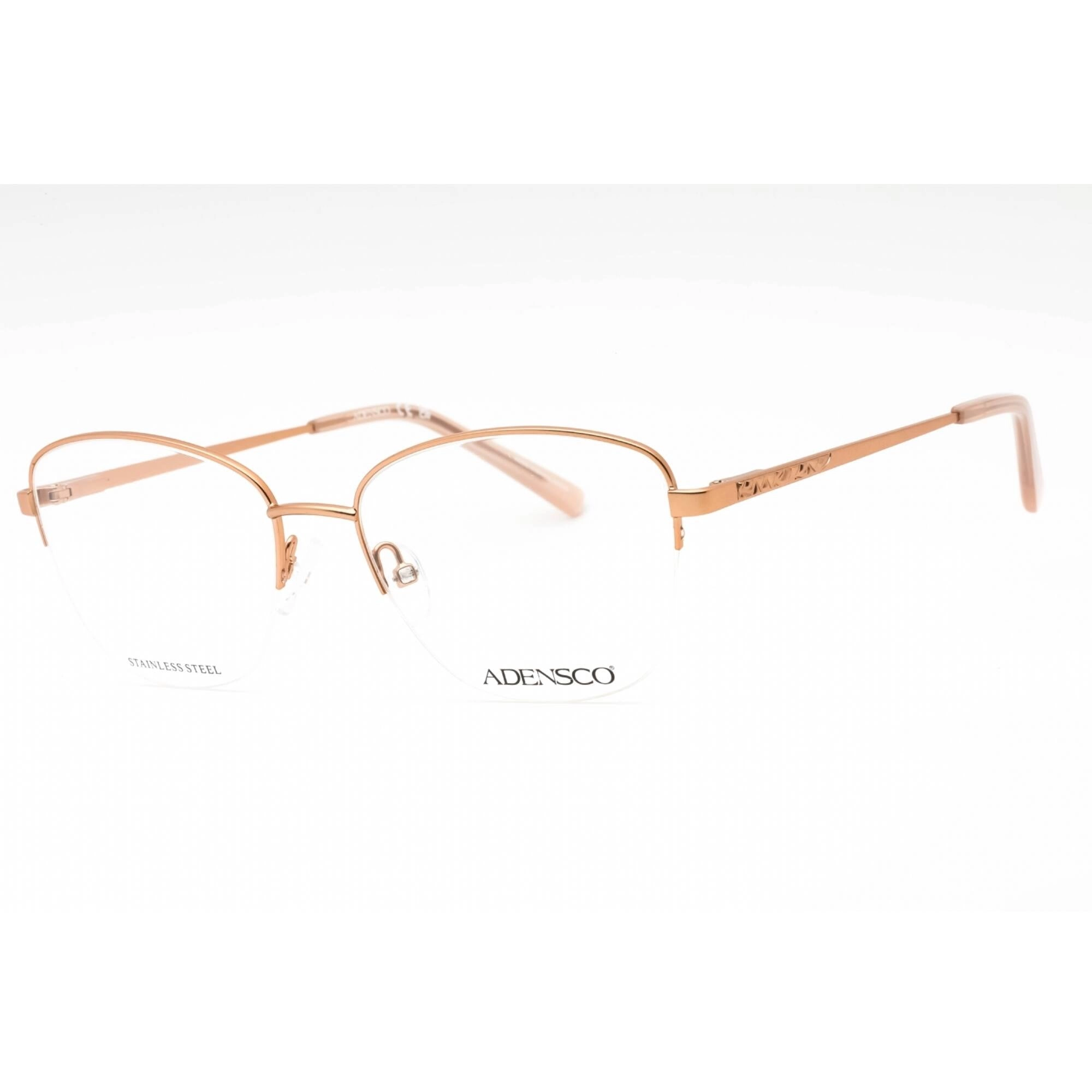 Adensco Women's Eyeglasses - Matte Rose Gold Metal Cat Eye Frame | AD 252 00Y8 00