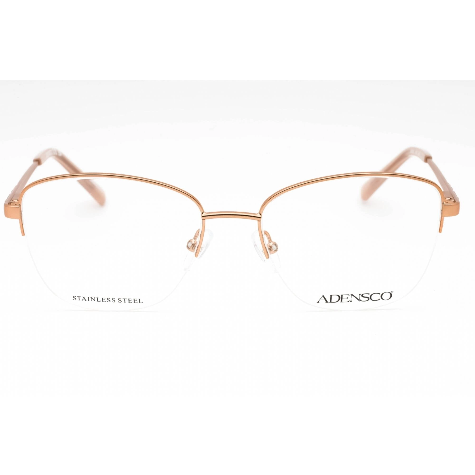Adensco Women's Eyeglasses - Matte Rose Gold Metal Cat Eye Frame | AD 252 00Y8 00