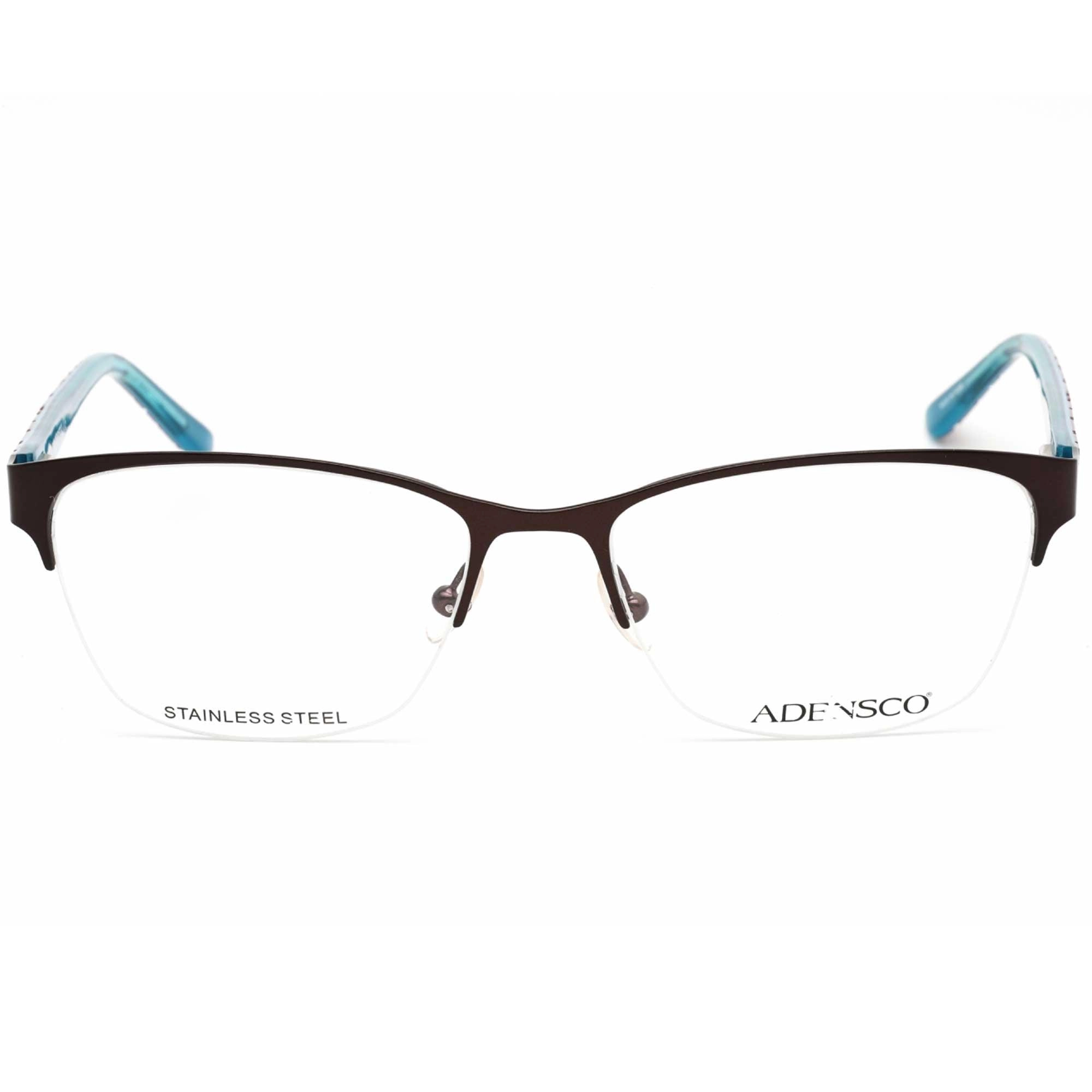 Adensco Women's Eyeglasses - Plum Half Rim Frame Clear Demo Lens | Ad 221 00T7 00