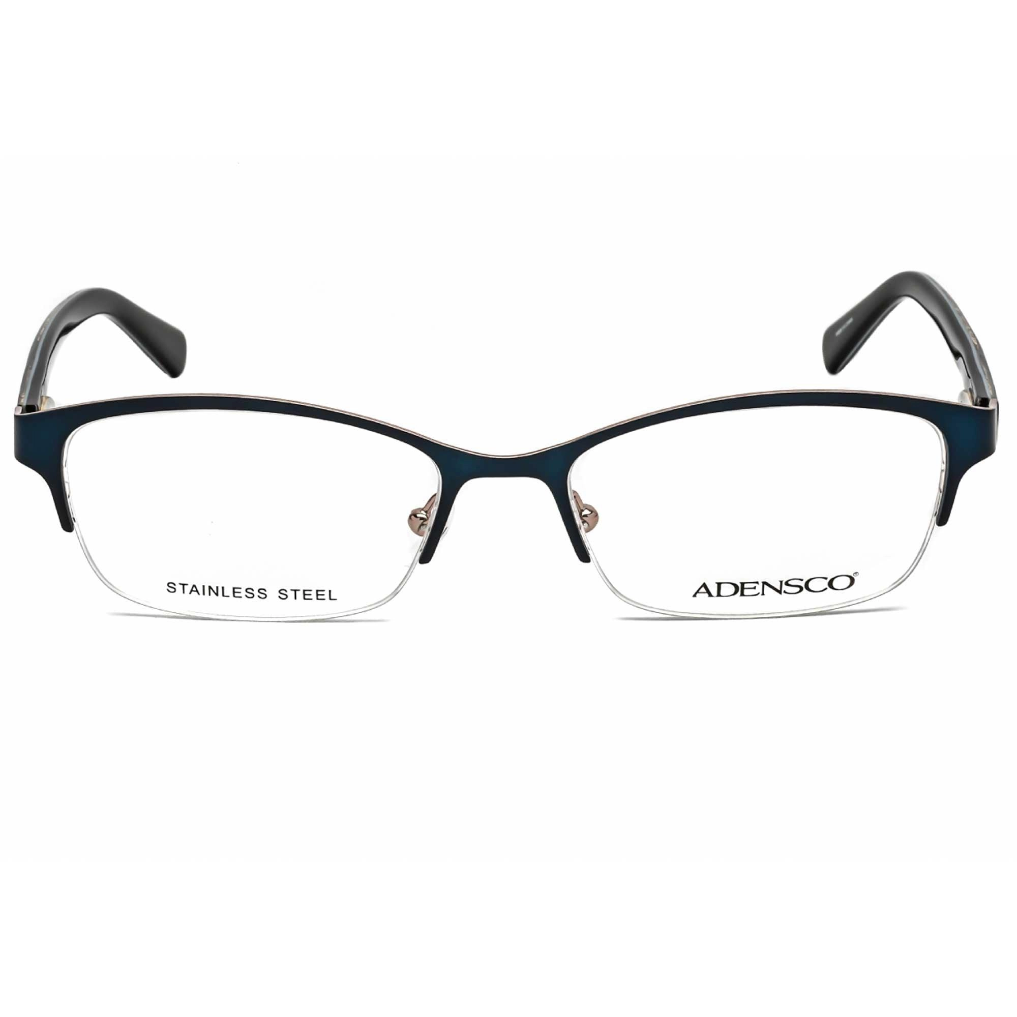 Adensco Women's Eyeglasses - Satin Navy Half Rim Frame Clear Lens | Ad 200 0DA4 00