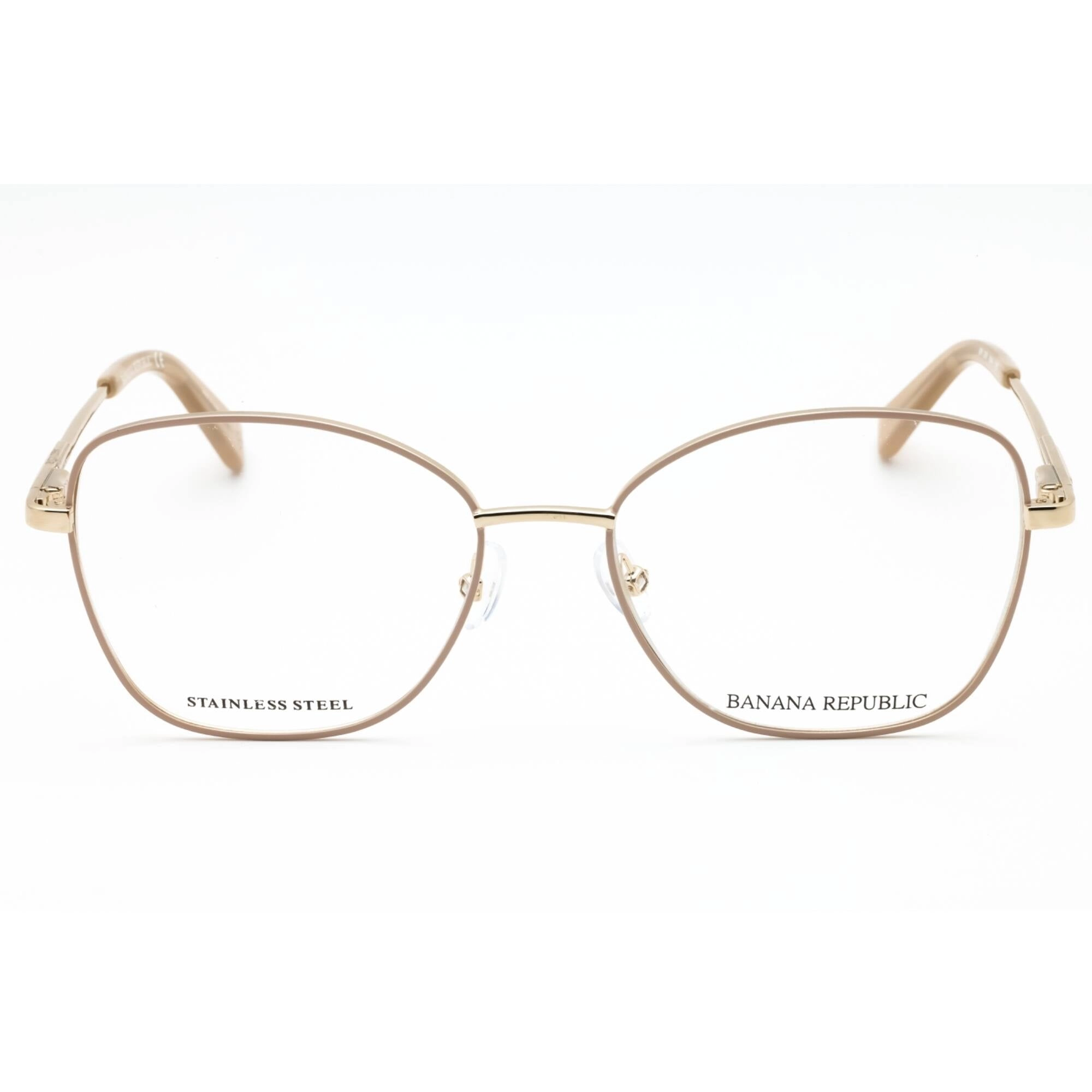 Banana Republic Women's Eyeglasses - Beige Gold Metal Cat Eye Frame | BR 208 084A 00