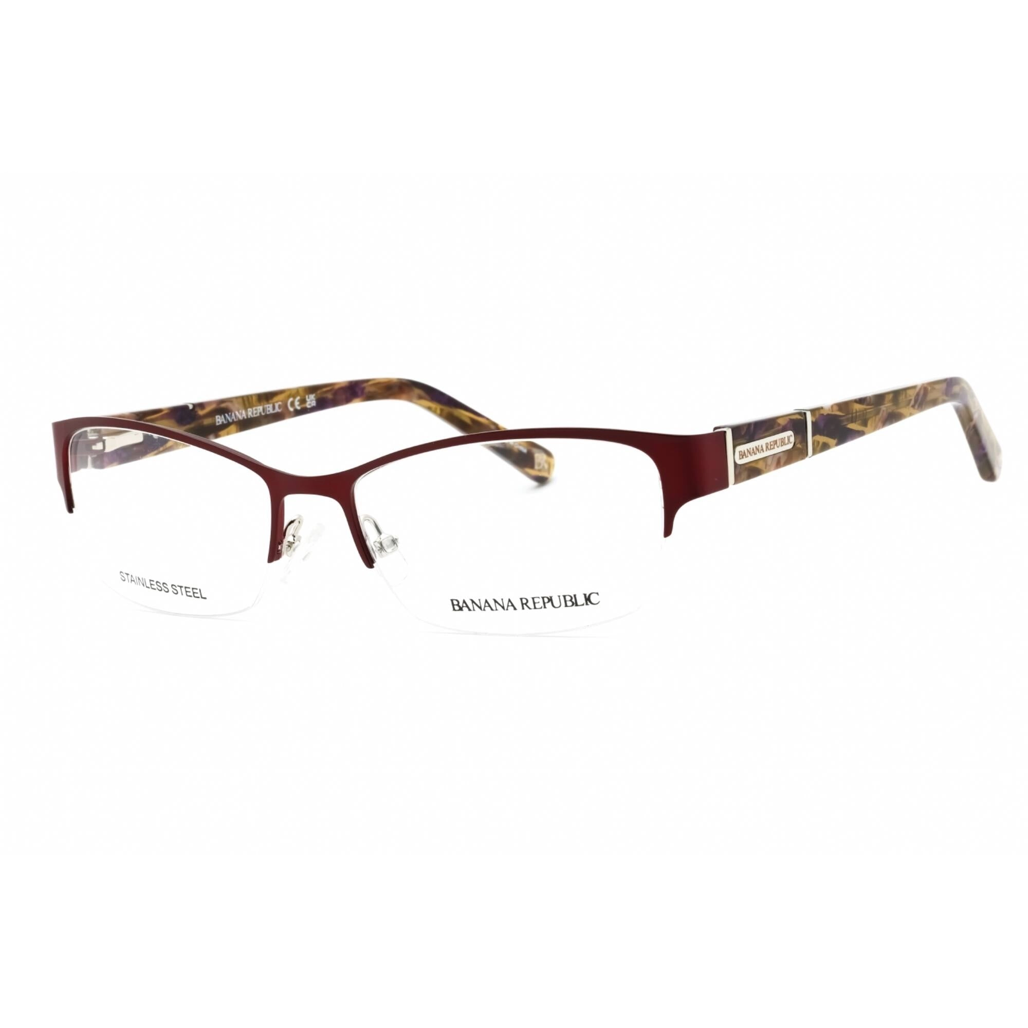 Banana Republic Women's Eyeglasses - Bordeaux Metal Rectangular Frame | Jordyn 023B 00