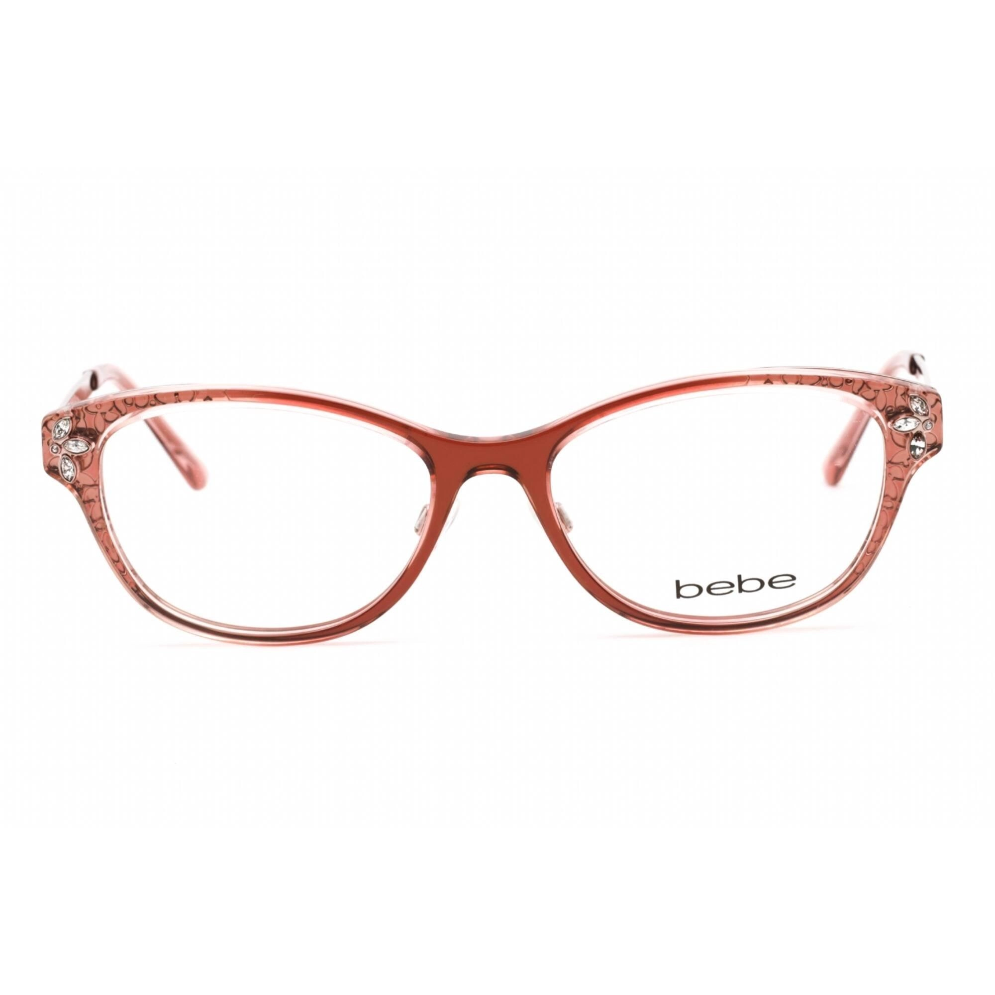 Bebe Women's Eyeglasses - Berry Gradient Rectangular Shape Frame Clear Lens | BB5168 650