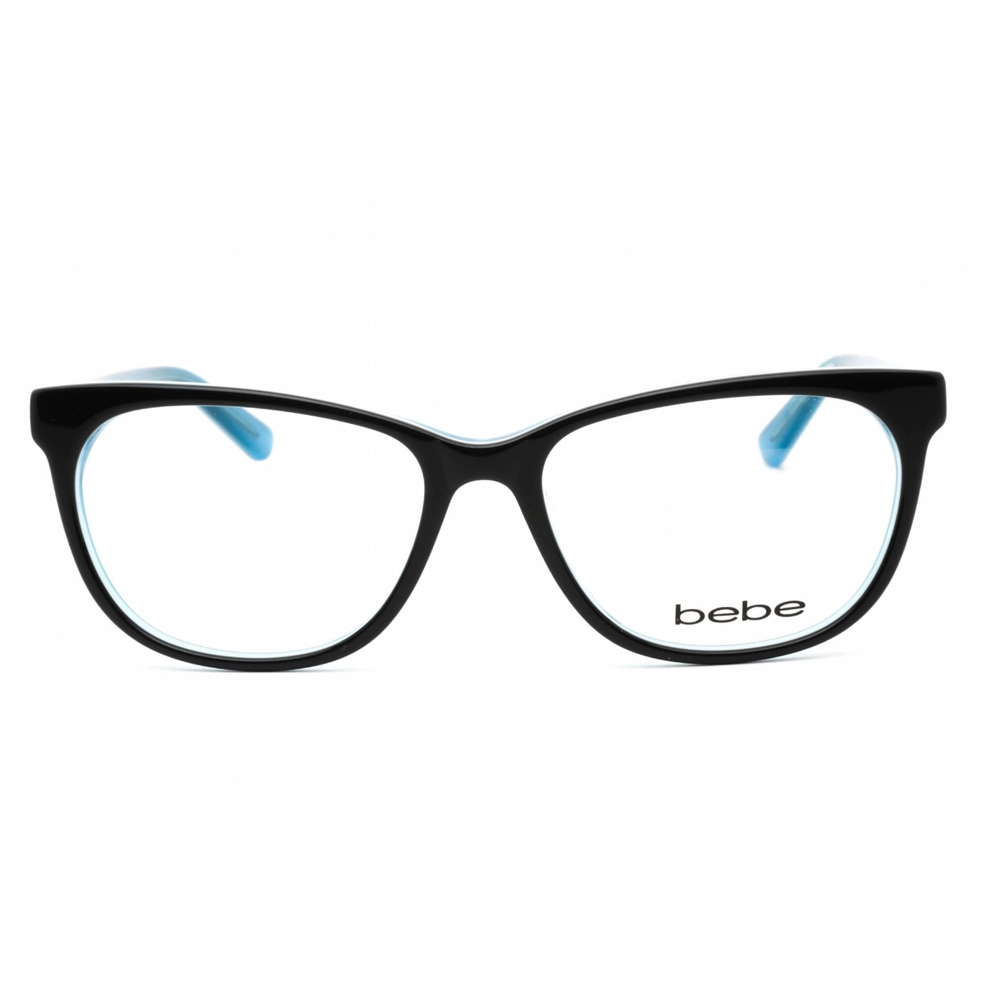 Bebe Women's Eyeglasses - Navy Rectangular Shape Plastic Frame Clear Lens | BB5108 414