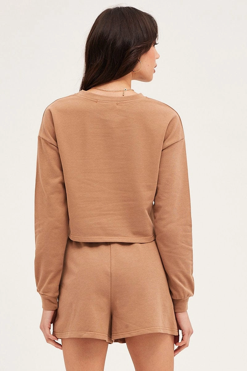 Brown Shorts Cotton