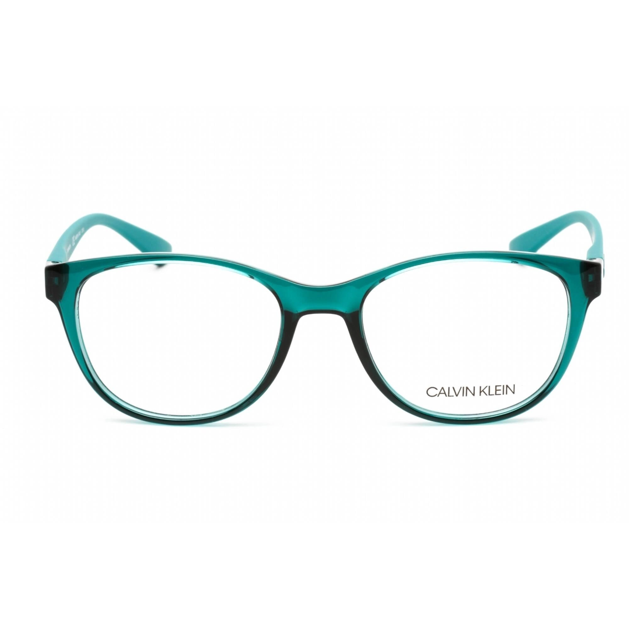 Calvin Klein Women's Eyeglasses - Full Rim Crystal Teal Plastic Frame | CK19572 430