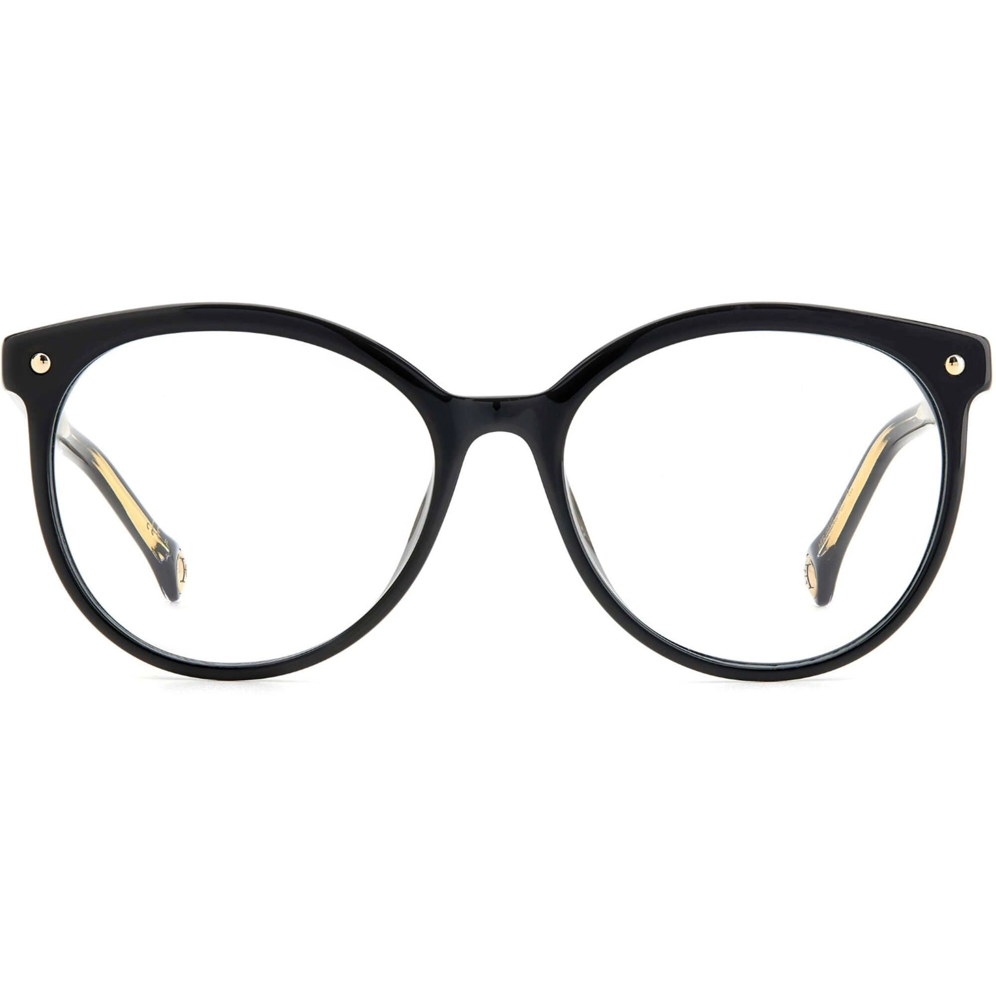 Carolina Herrera Women's Eyeglasses - Black Round Frame Demo Lens | HER 0083/G 0807