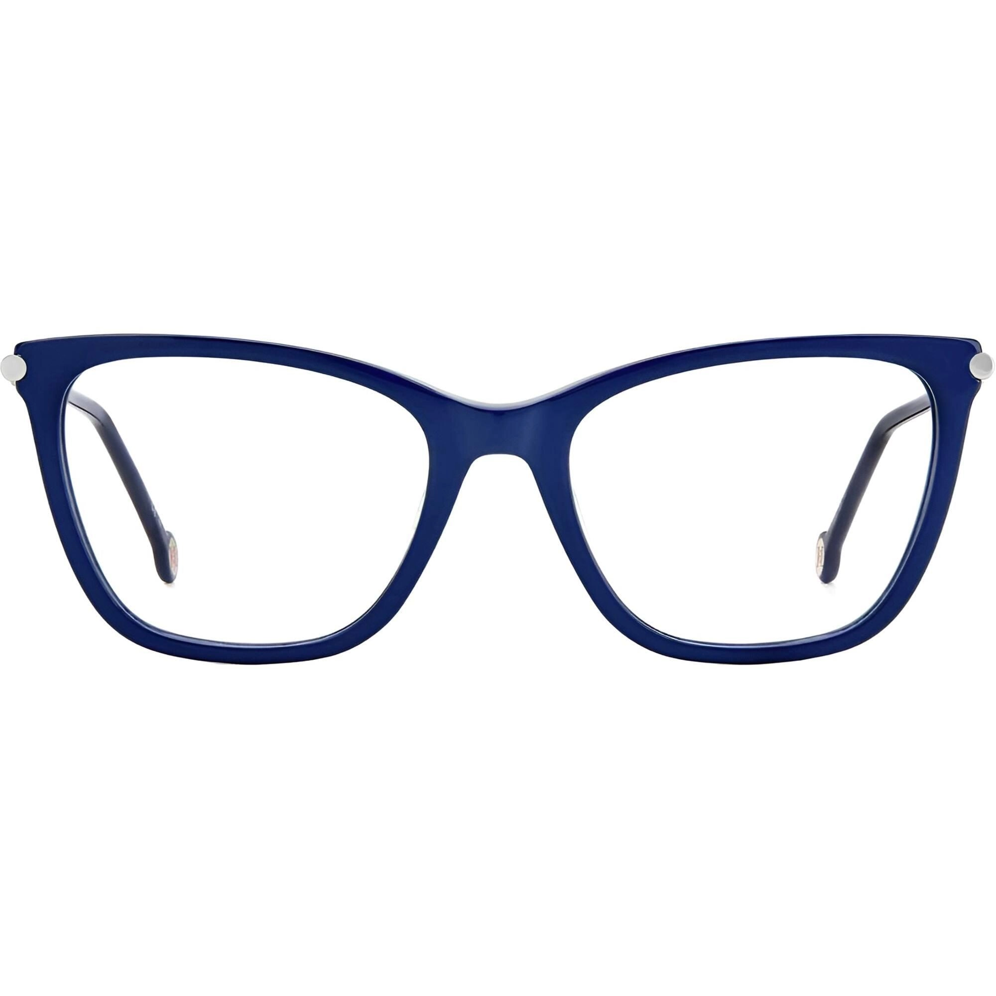 Carolina Herrera Women's Eyeglasses - Blue Plastic Frame Demo Lens | CH 0028 0PJP
