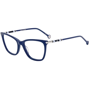 Carolina Herrera Women's Eyeglasses - Blue Plastic Frame Demo Lens | CH 0028 0PJP