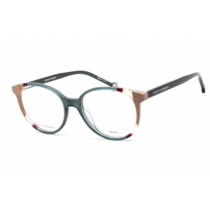 Carolina Herrera Women's Eyeglasses - Teal Brown Acetate Round Frame | CH 0067 0HBJ 00