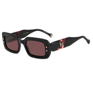 Carolina Herrera Women's Sunglasses - Black Burgundy Rectangular | HER 0187/S 0GUU/U1