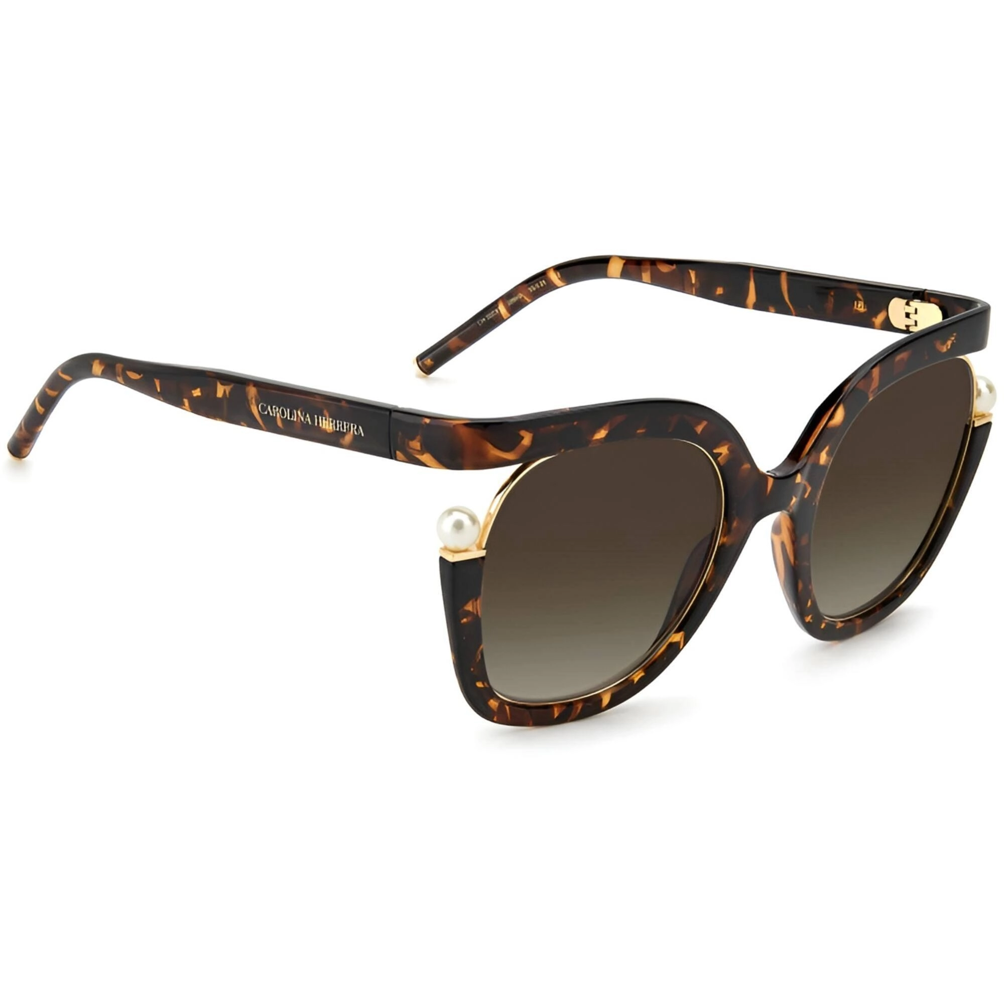 Carolina Herrera Women's Sunglasses - Havana Full Rim Cat Eye Frame | CH 0003/S 0086