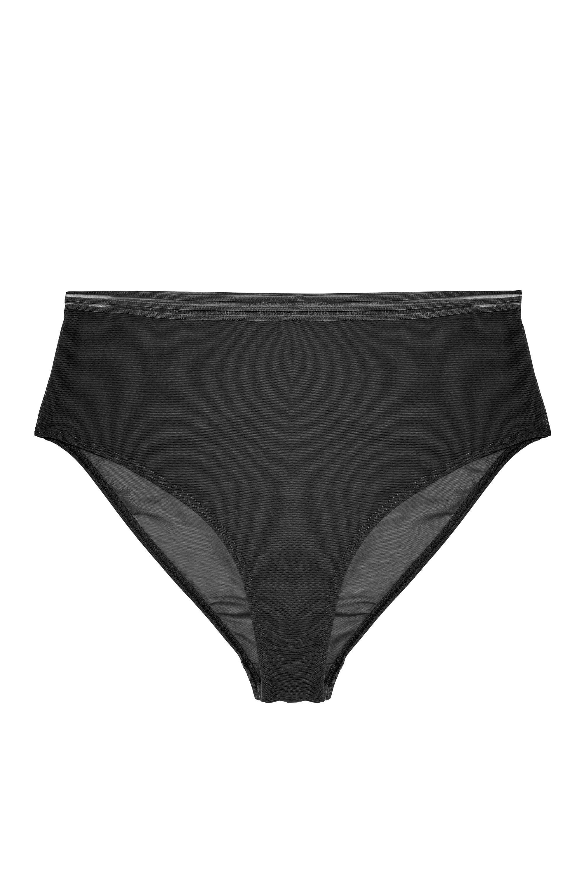 Chelsea Black Mesh Highwaist Brief