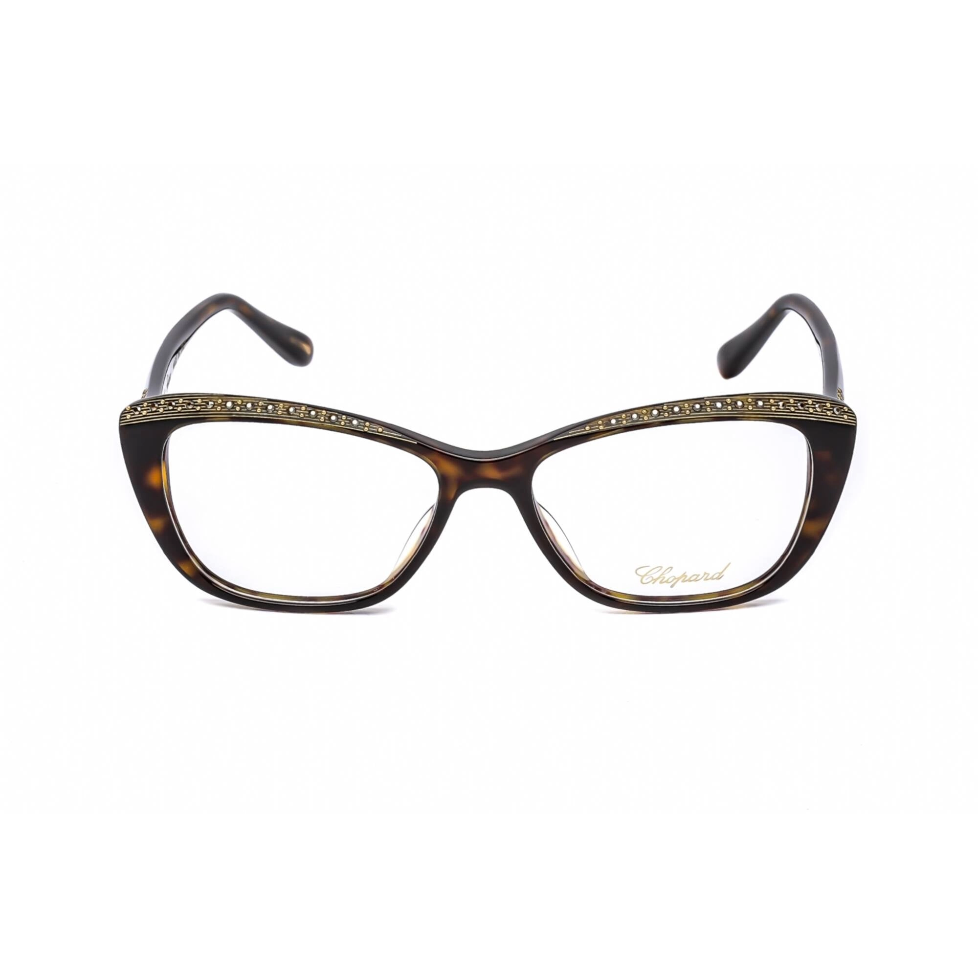 Chopard Women's Eyeglasses - Tortoise Acetate Cat Eye Full Rim Frame | VCH229S 0722