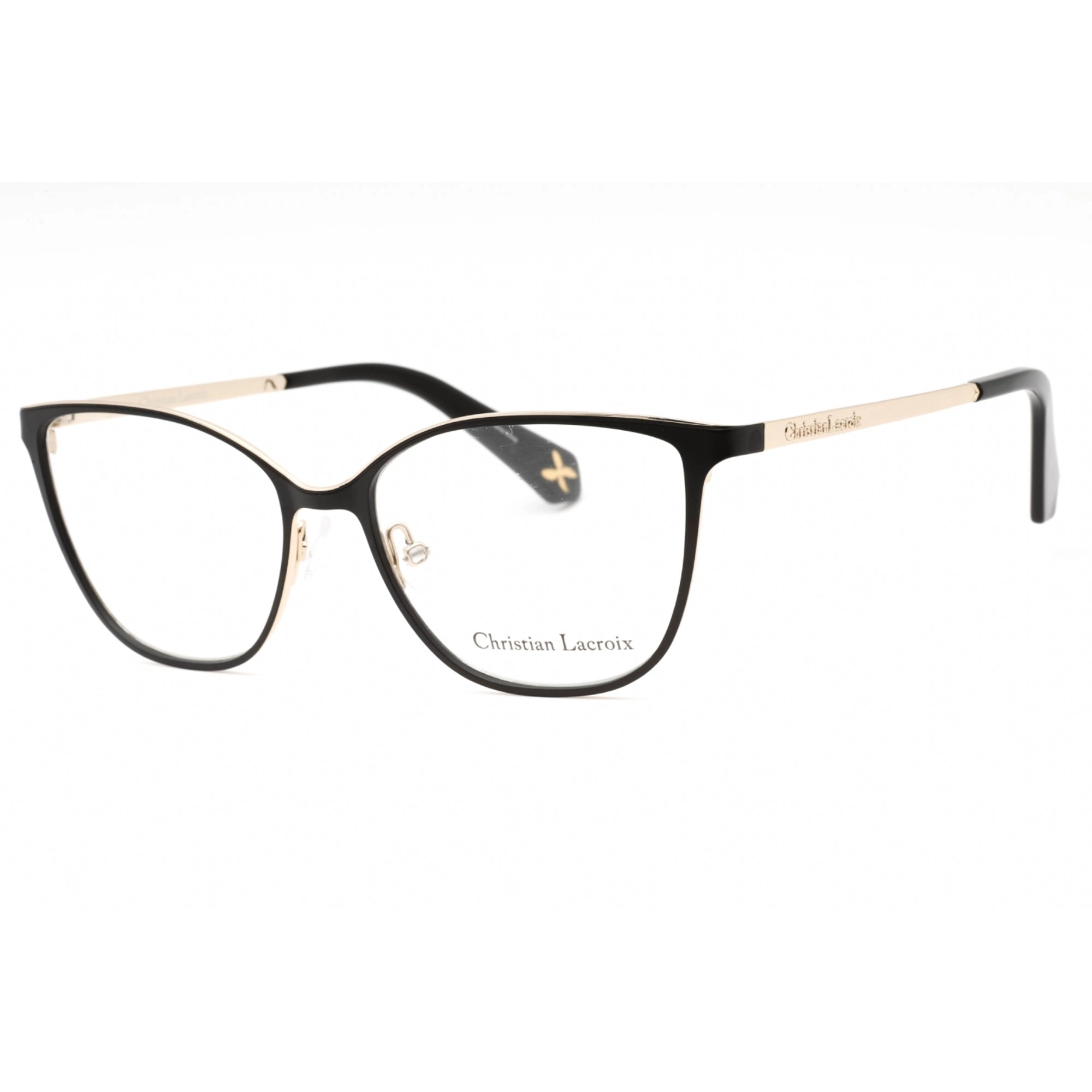 Christian Lacroix Women's Eyeglasses - Black Metal Cat Eye Full Rim Frame | CL3059 001