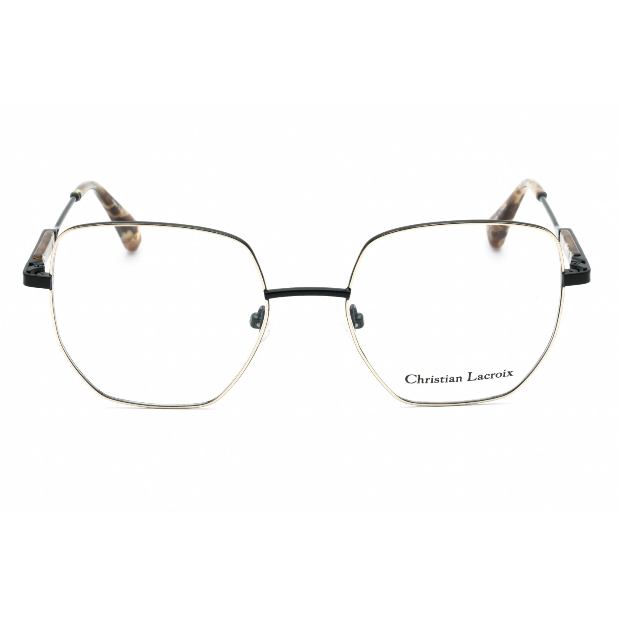 Christian Lacroix Women's Eyeglasses - Gold/Jet Metal Geometric Frame | CL3077 401