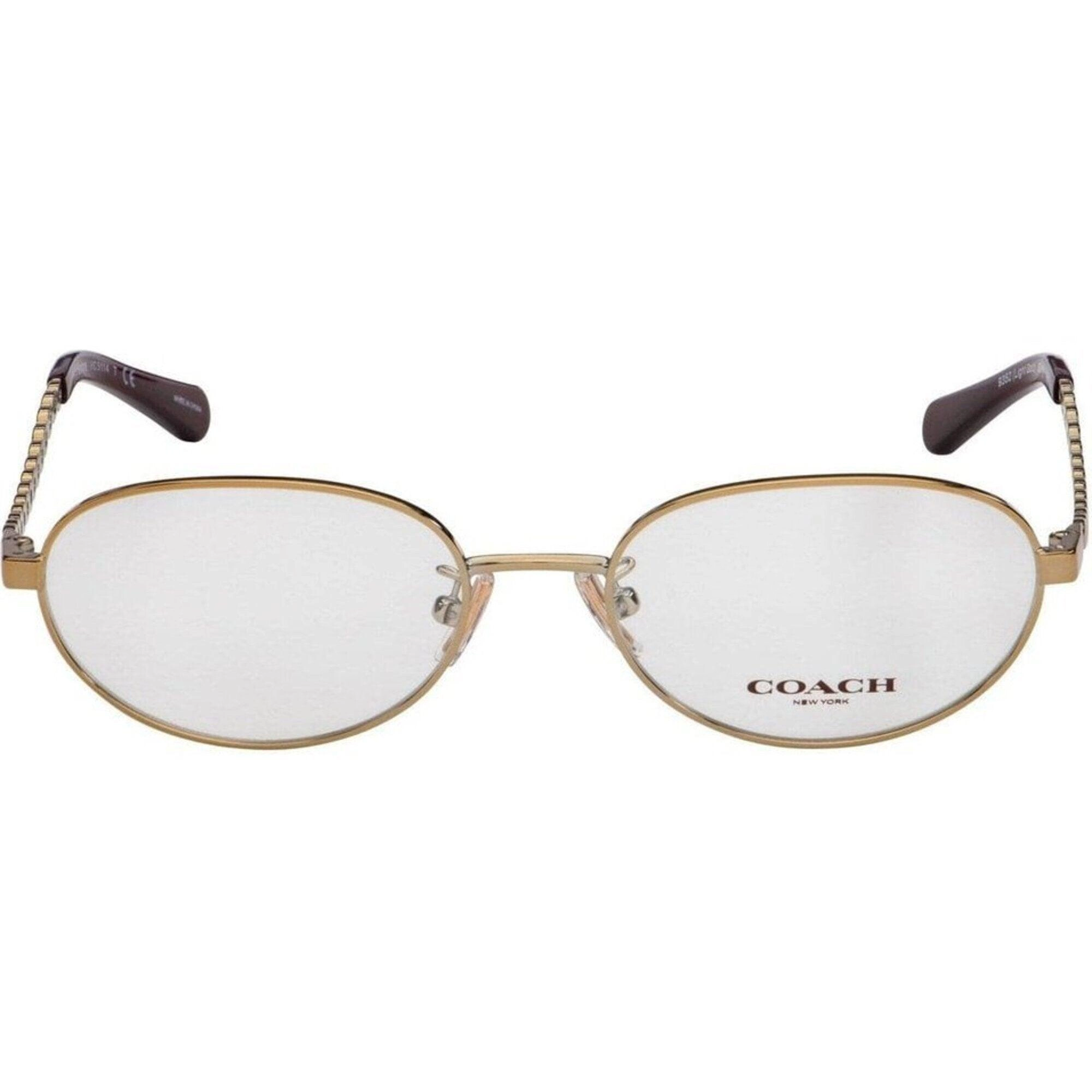 Coach Women's Eyeglasses - Light Gold Metal Oval Frame Demo Lens | COACH 0HC5114 9352
