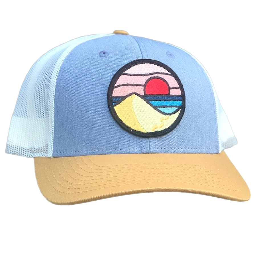 Curved Brim Trucker with Beach Day Patch