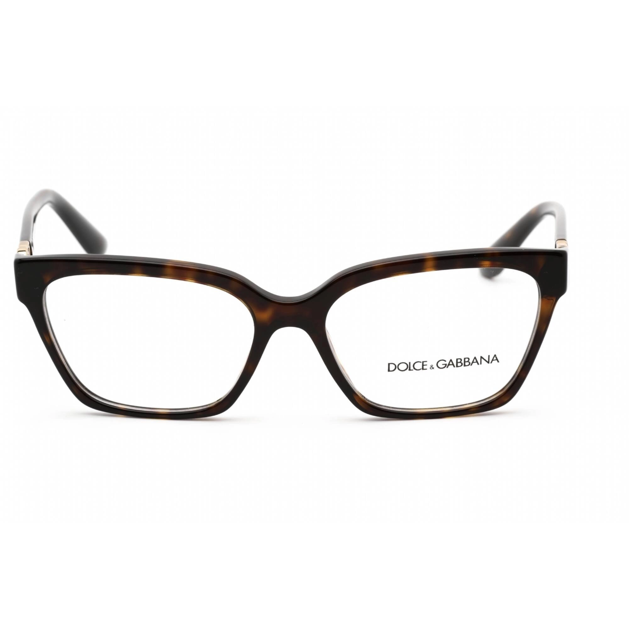 Dolce & Gabbana Women's Eyeglasses - Dark Havana Rectangular Clear Lens | 0DG3343 502