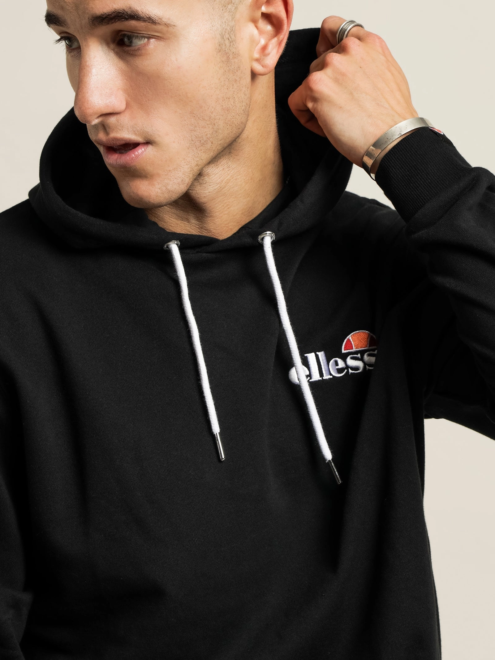 ELLESSE MEN'S PRIMERO BLACK HOODIE
