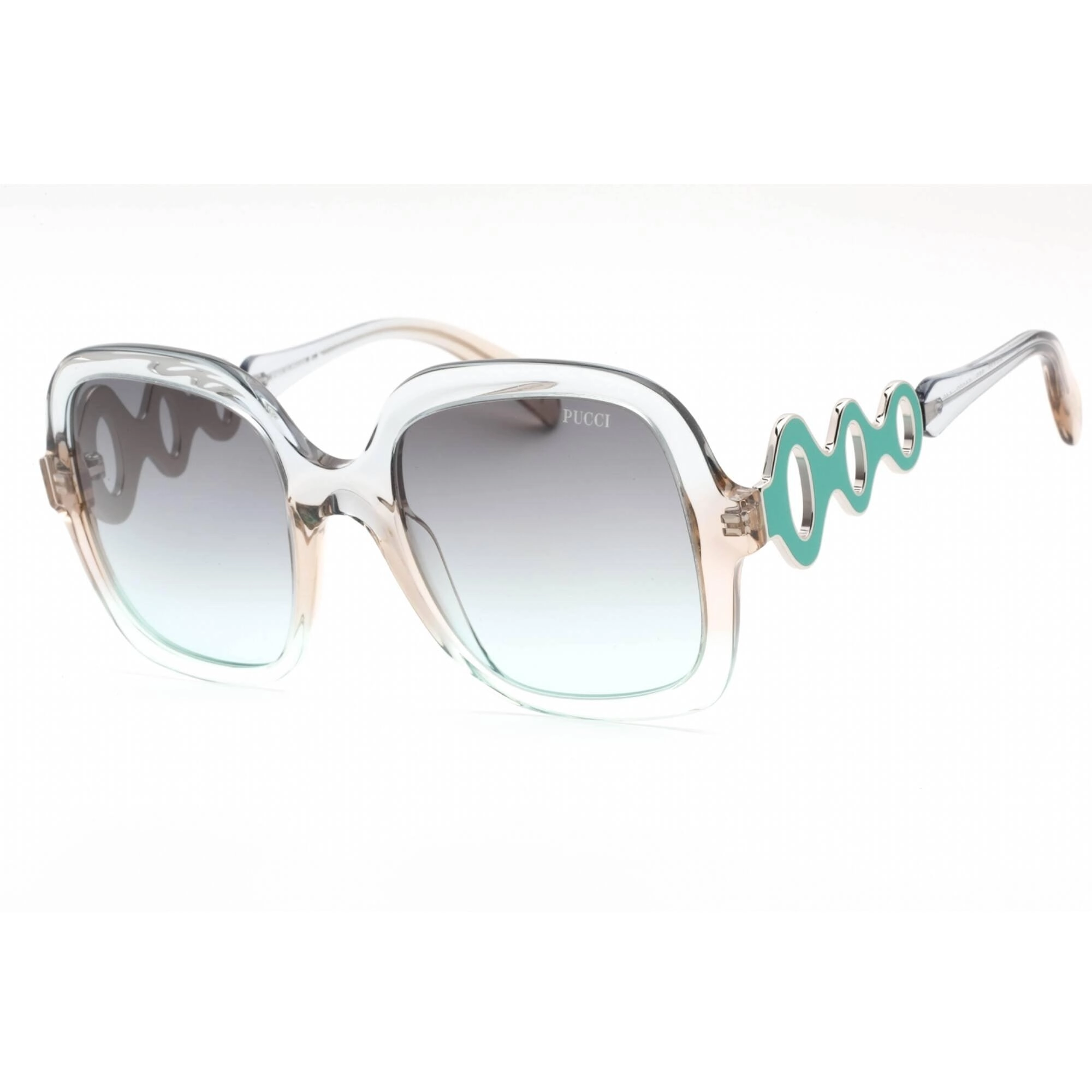 Emilio Pucci Women's Sunglasses - Light Blue Gradient Oversized Frame | EP0173 86B