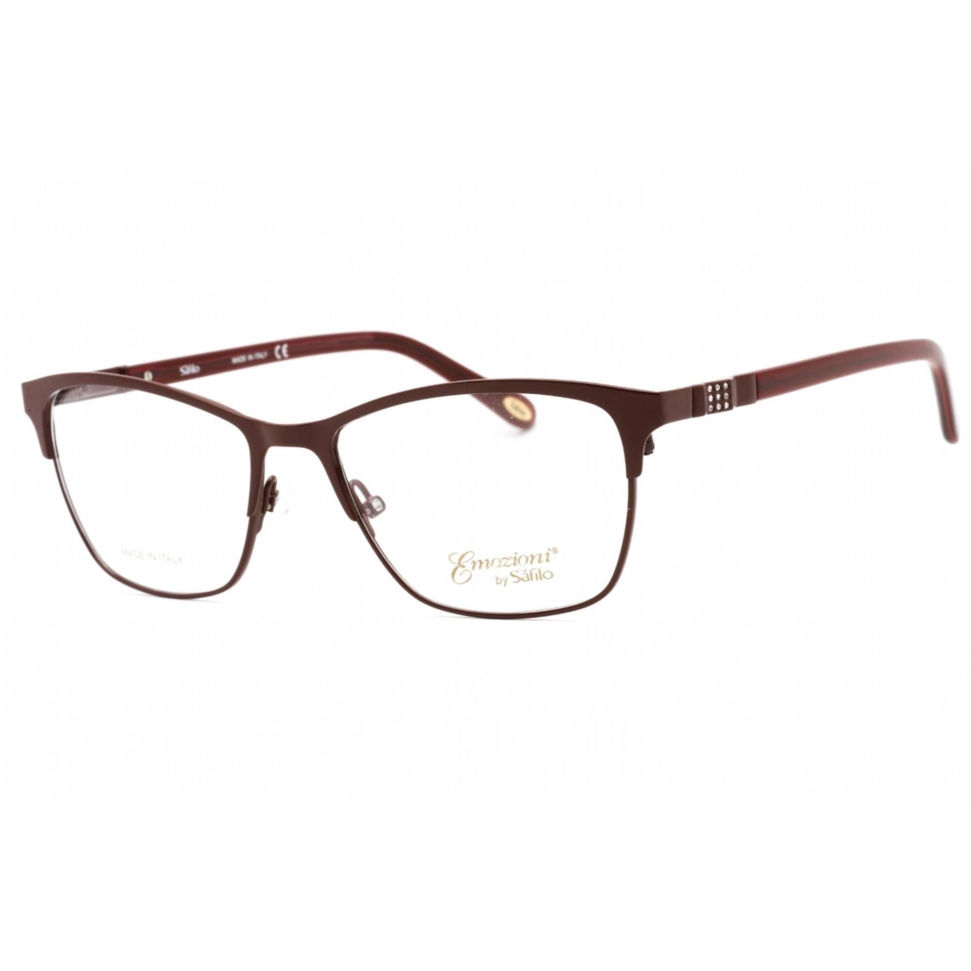 Emozioni Women's Eyeglasses - Burgundy Full Rim Rectangular Frame | EM 4392 0LHF 00