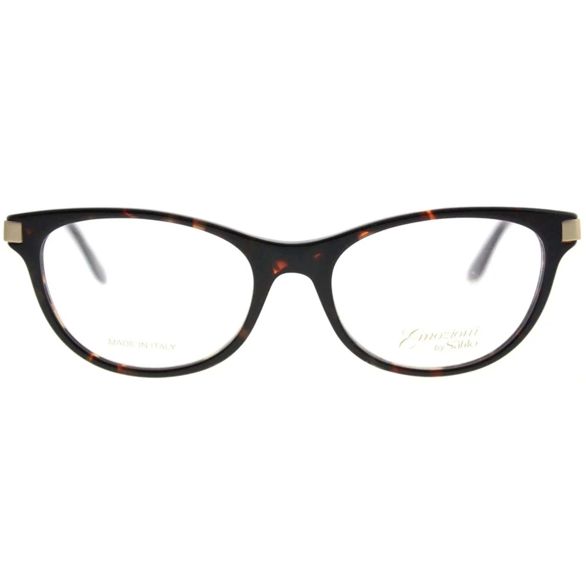 Emozioni Women's Eyeglasses - Havana Gold Full Rim Cat Eye Shape Frame | EM 4047 02IK