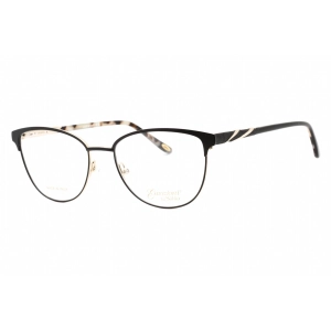Emozioni Women's Eyeglasses - Matte Black Gold Round Metal Frame | EM 4399 0I46 00