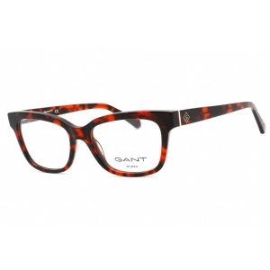Gant Women's Eyeglasses - Red Havana Plastic Full Rim Rectangular Frame | GA4140 054