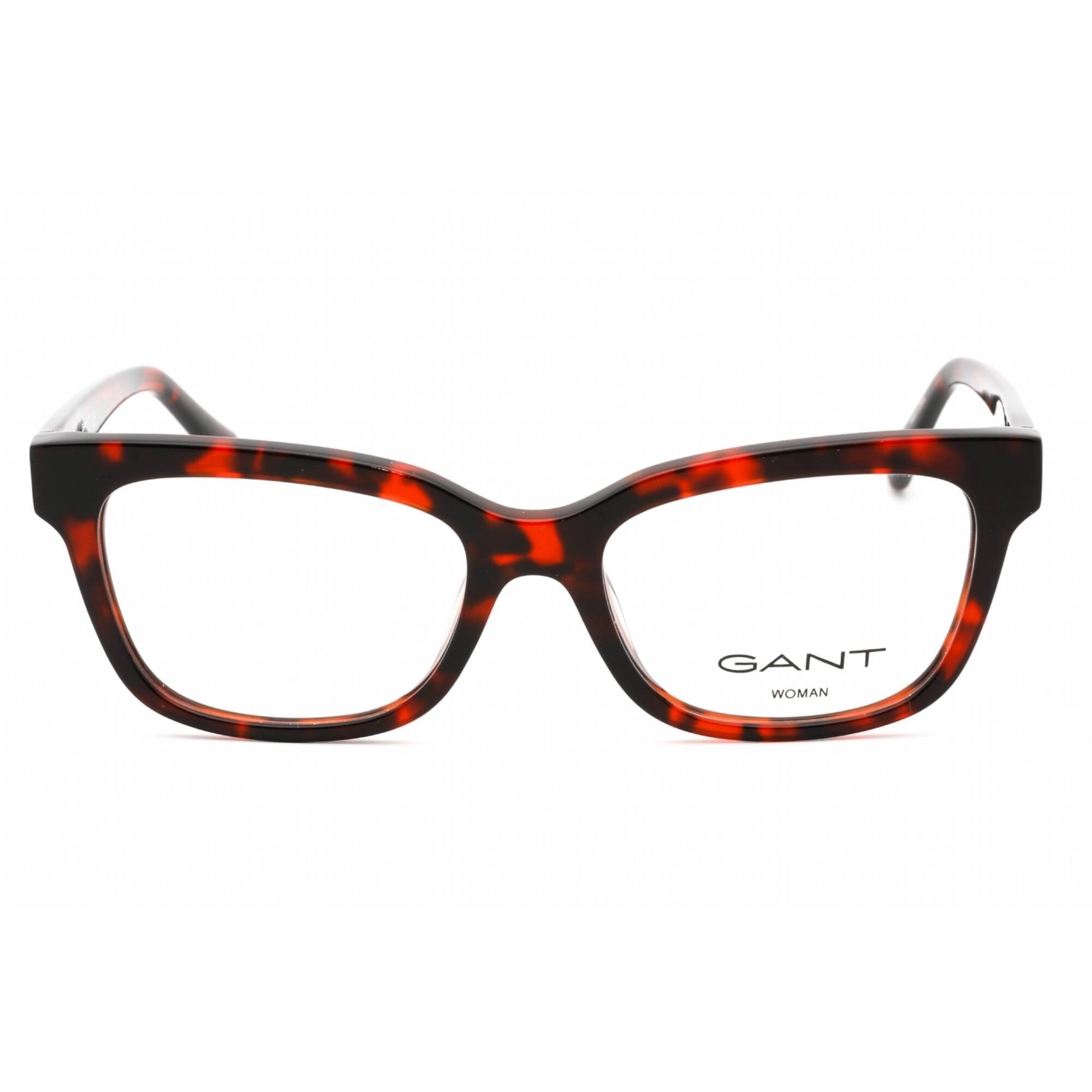 Gant Women's Eyeglasses - Red Havana Plastic Full Rim Rectangular Frame | GA4140 054