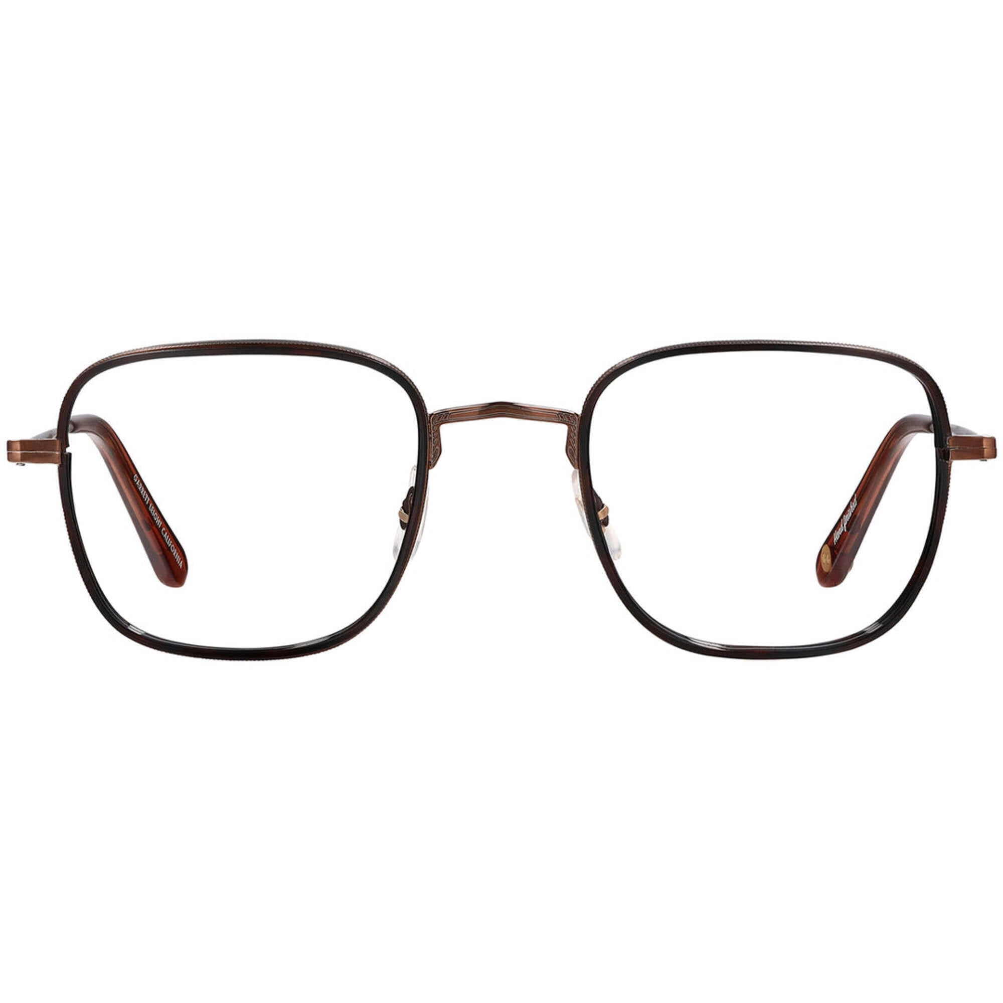 Garrett Leight Women's Eyeglasses - Umber-Mocha-Auburn Square Frame | PRESTON UM-M-AU