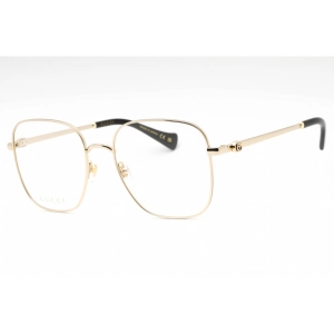 Gucci Women's Eyeglasses - Gold Metal Square Full Rim Frame Clear Lens | GG1144O 001