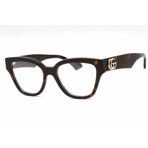 Gucci Women's Eyeglasses - Havana Plastic Cat Eye Shape Full Rim Frame | GG1424O 006