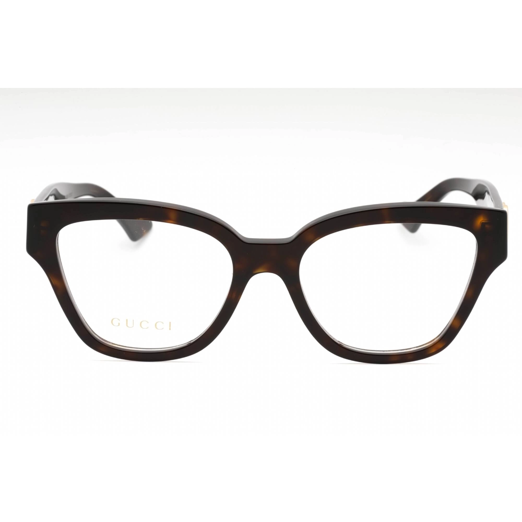 Gucci Women's Eyeglasses - Havana Plastic Cat Eye Shape Full Rim Frame | GG1424O 006
