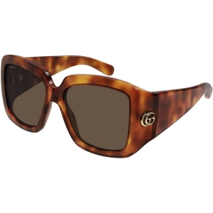 Gucci Women's Sunglasses - Havana Acetate Full Rim Square Shape Frame | GG1402S 002