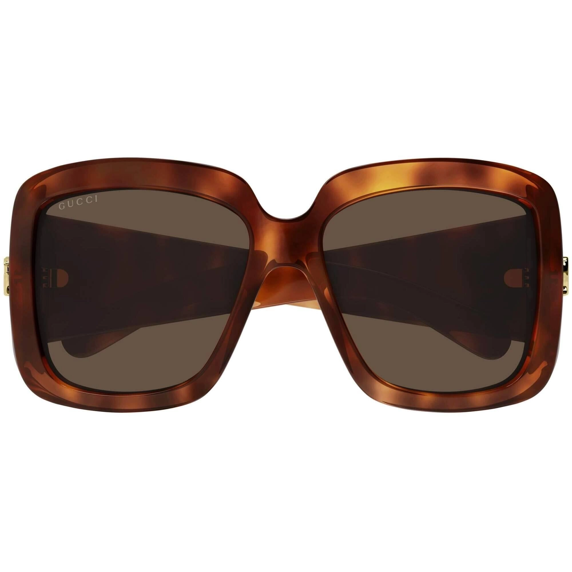 Gucci Women's Sunglasses - Havana Acetate Full Rim Square Shape Frame | GG1402S 002