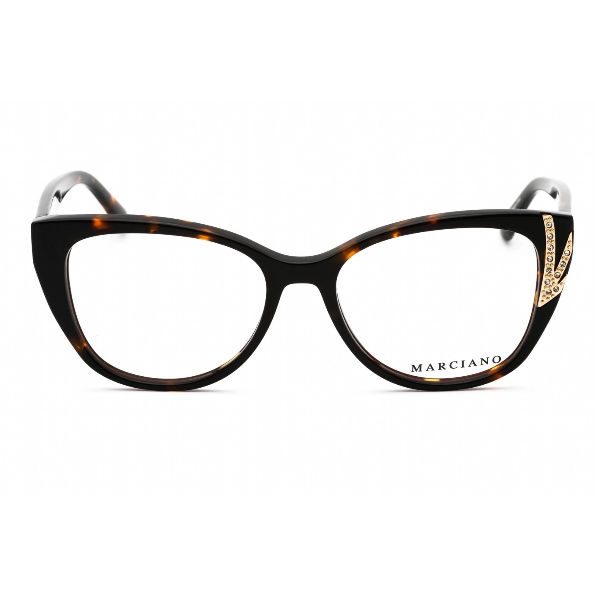 Guess By Marciano Women's Eyeglasses - Dark Havana Acetate Cat Eye Frame | GM0381 052