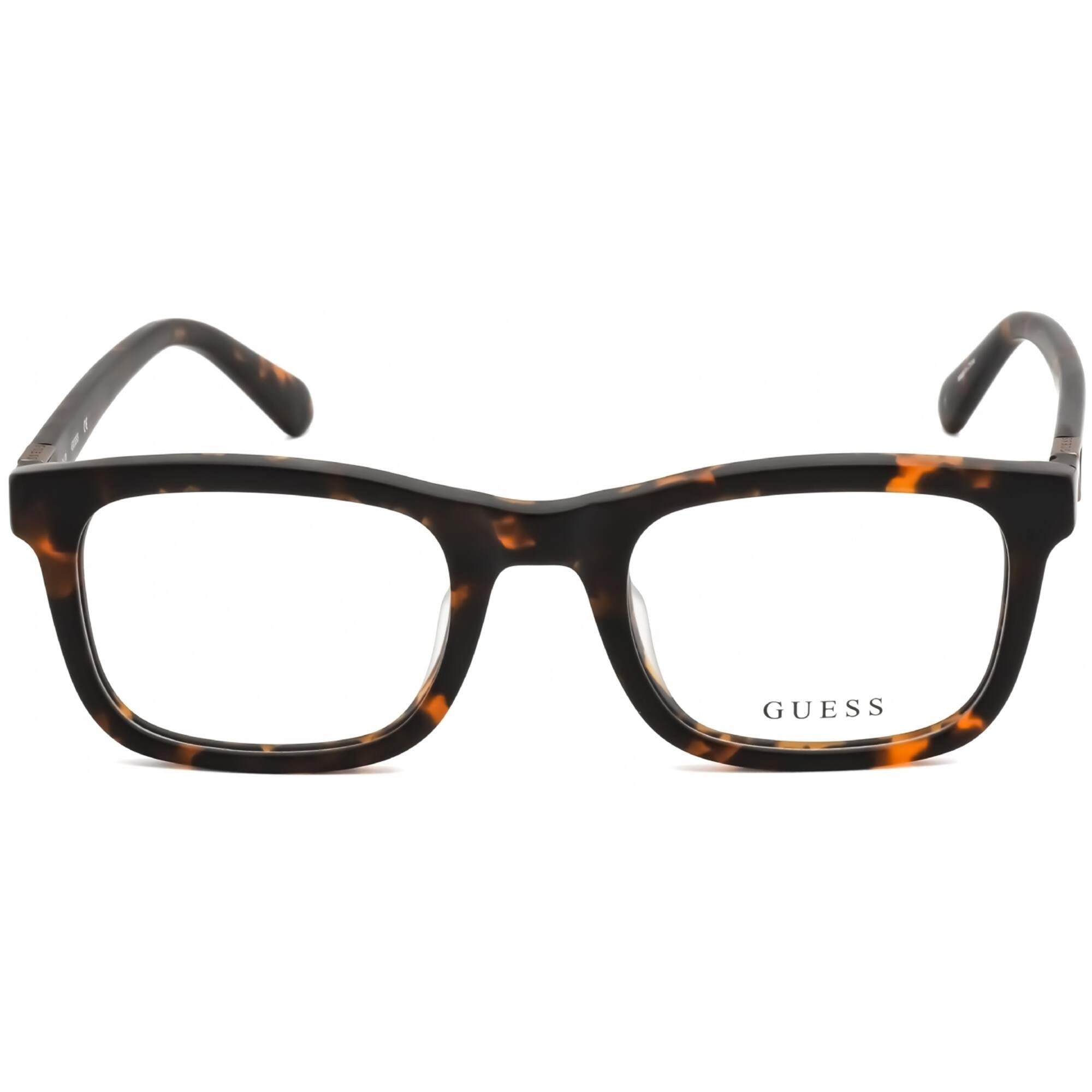 Guess Women's Eyeglasses - Full Rim Dark Havana Rectangular Shape Frame | GU50002 052