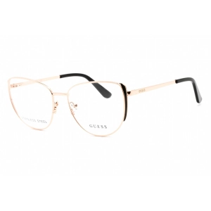Guess Women's Eyeglasses - Full Rim Shiny Rose Gold Metal Cat Eye Frame | GU2904 028