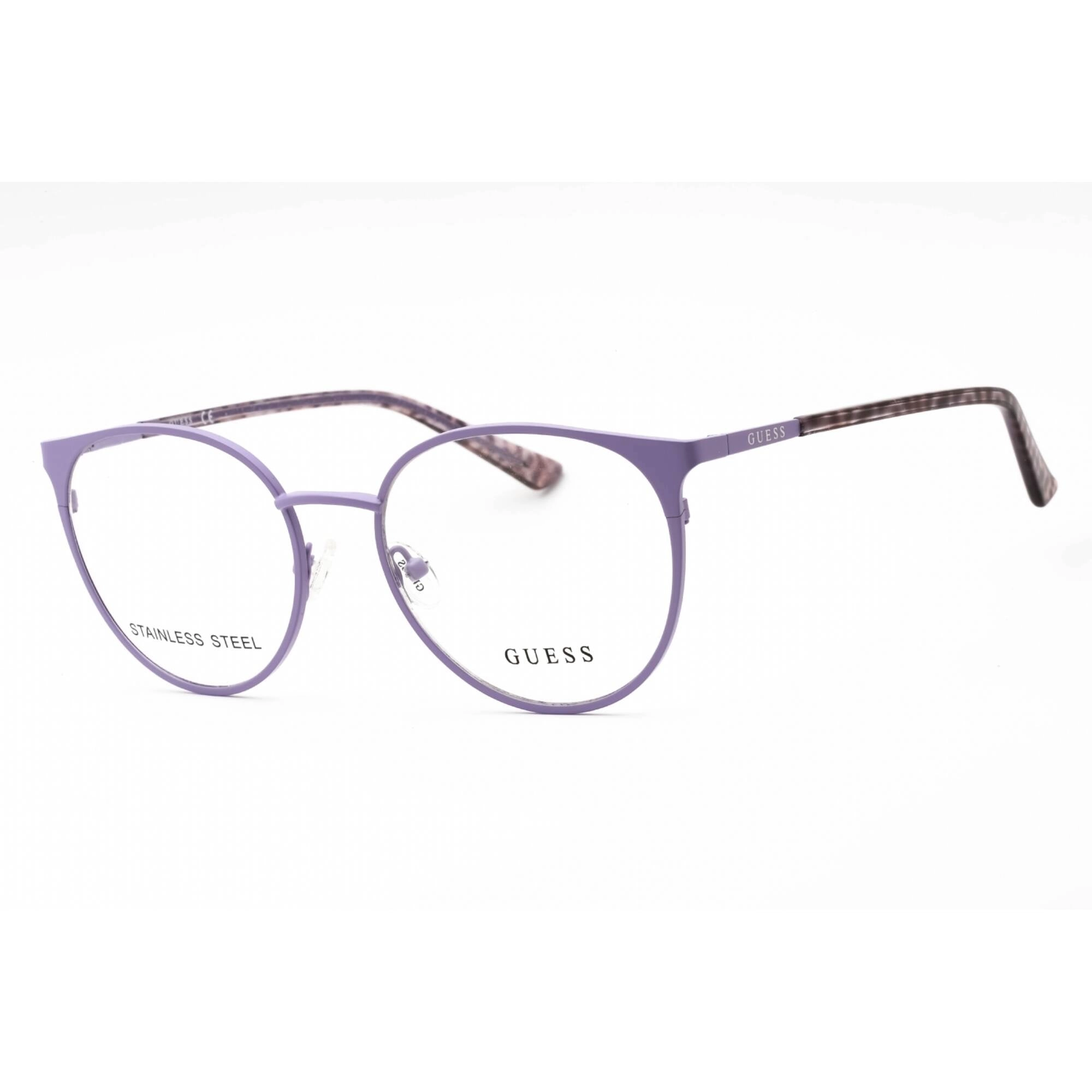Guess Women's Eyeglasses - Matte Violet Oval Metal Full Rim Frame | GU2913 082