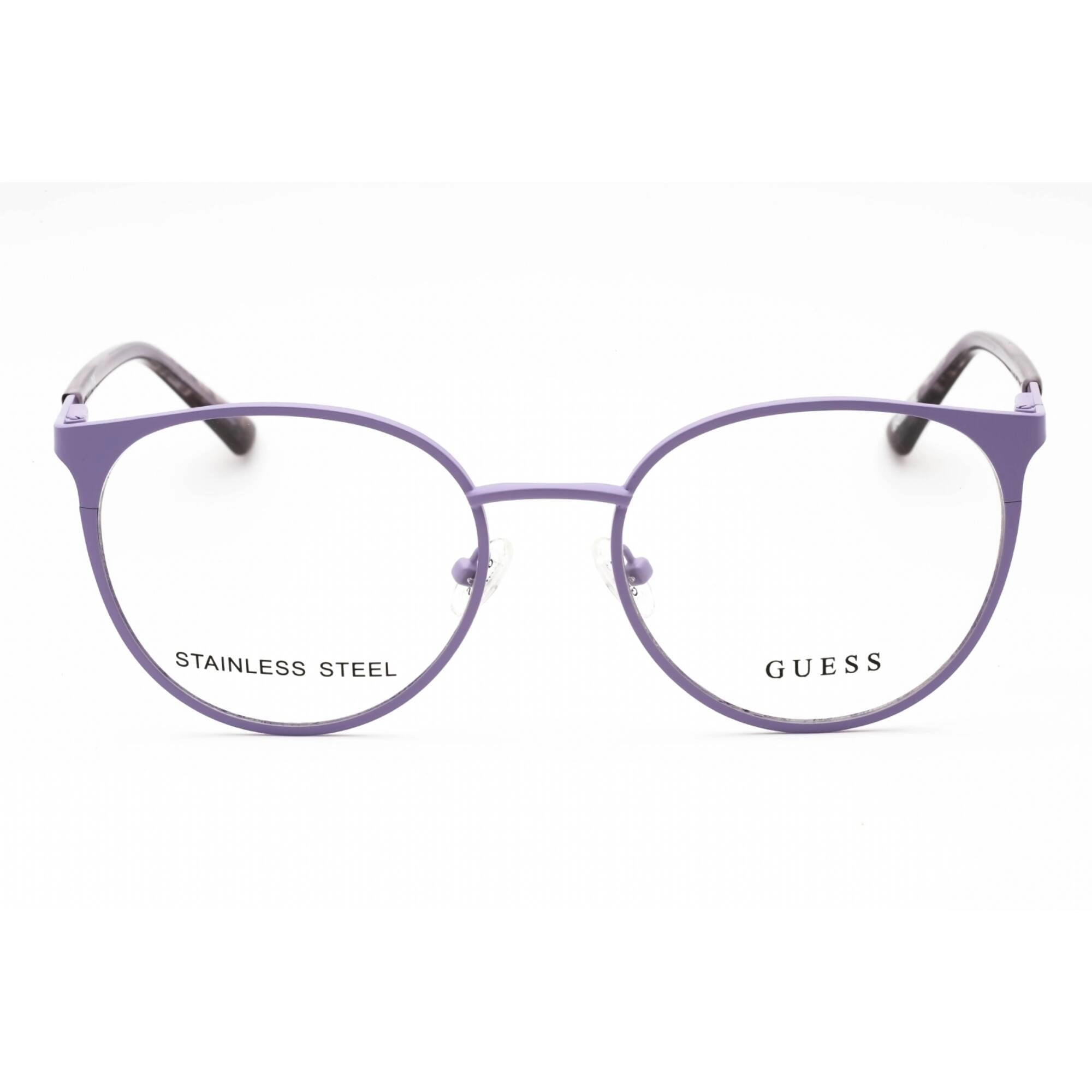 Guess Women's Eyeglasses - Matte Violet Oval Metal Full Rim Frame | GU2913 082