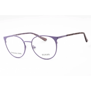 Guess Women's Eyeglasses - Matte Violet Oval Metal Full Rim Frame | GU2913 082