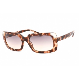 Guess Women's Sunglasses - Full Rim Havana Plastic Rectangular Frame | GU7841 56B