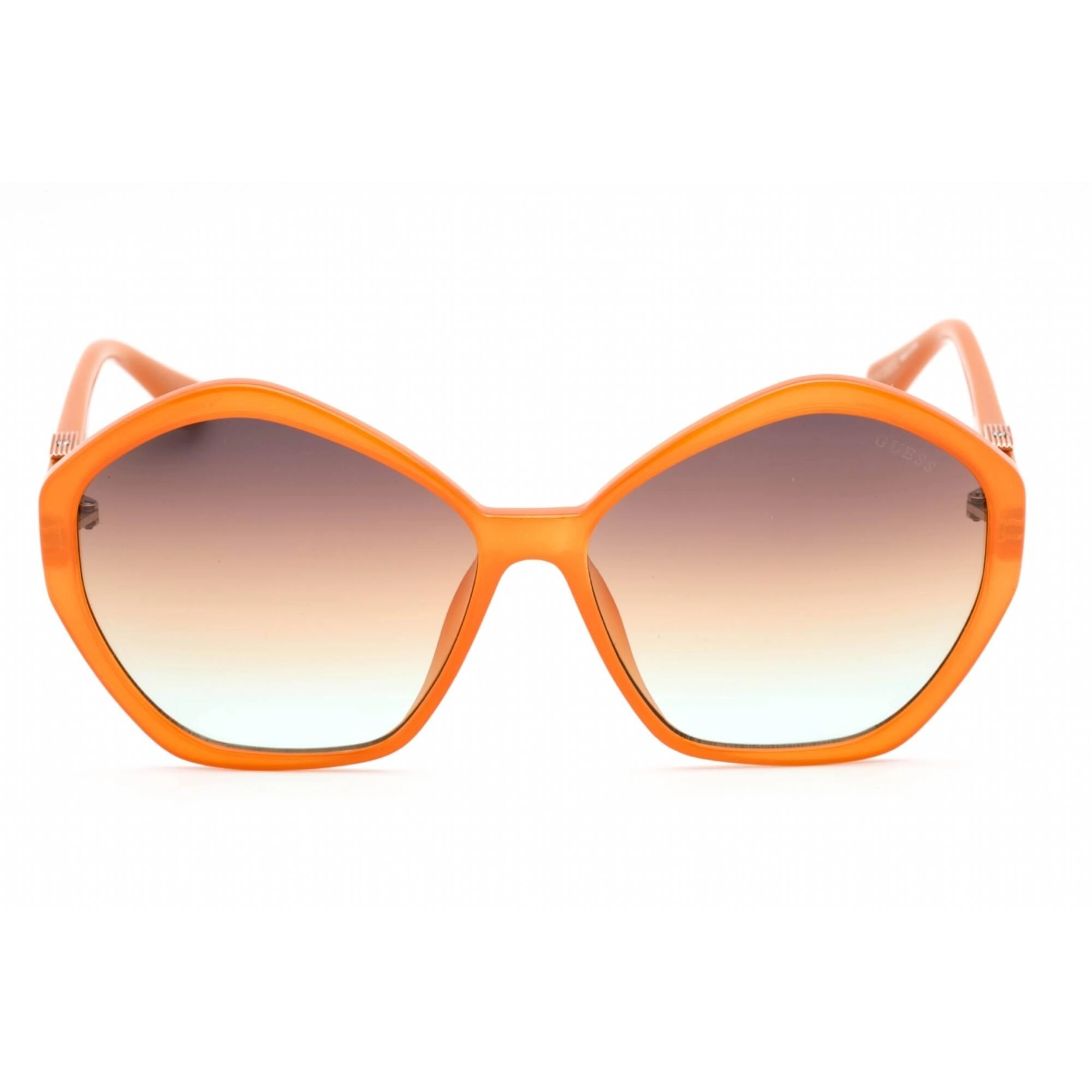 Guess Women's Sunglasses - Full Rim Orange Plastic Geometric Shape Frame | GU7813 44F